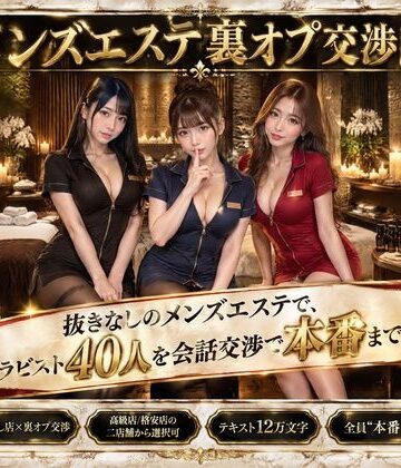 【徹底レビュー】メンズエステ裏オプ交渉師〜抜きなしの店で、セラピスト40人を本番まで落とす〜（流出保管庫）｜d_822120